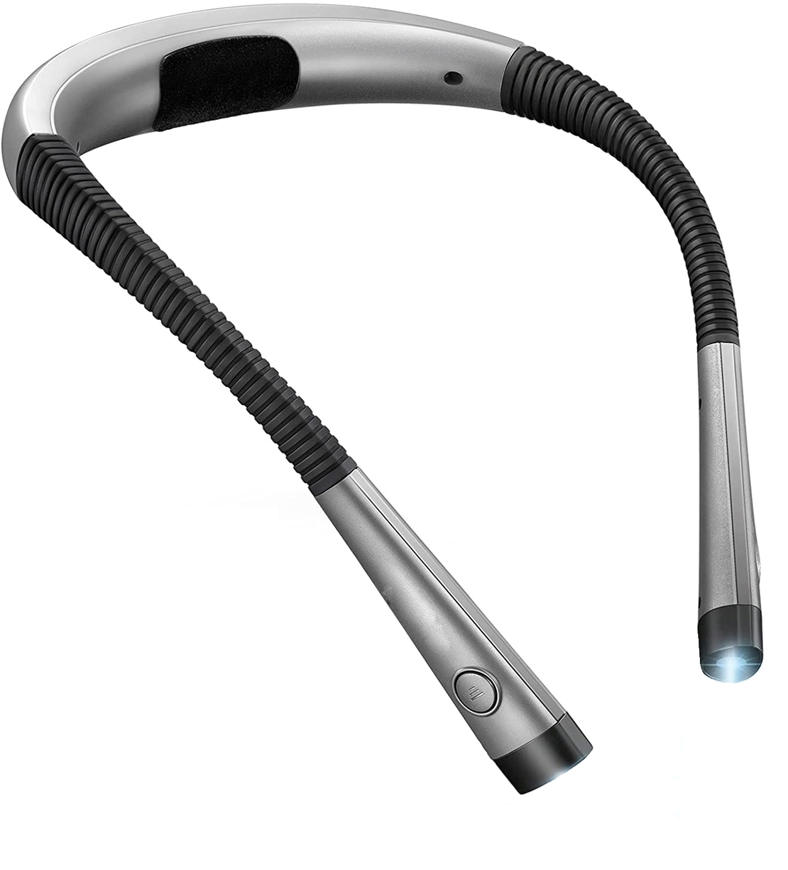 Accesoriu pentru citit carti, lampa cu lumina LED, 3 culori, protectie ochi, multiple nivele de luminozitate, brate reglabile, reincarcabil USB, portabil, gri