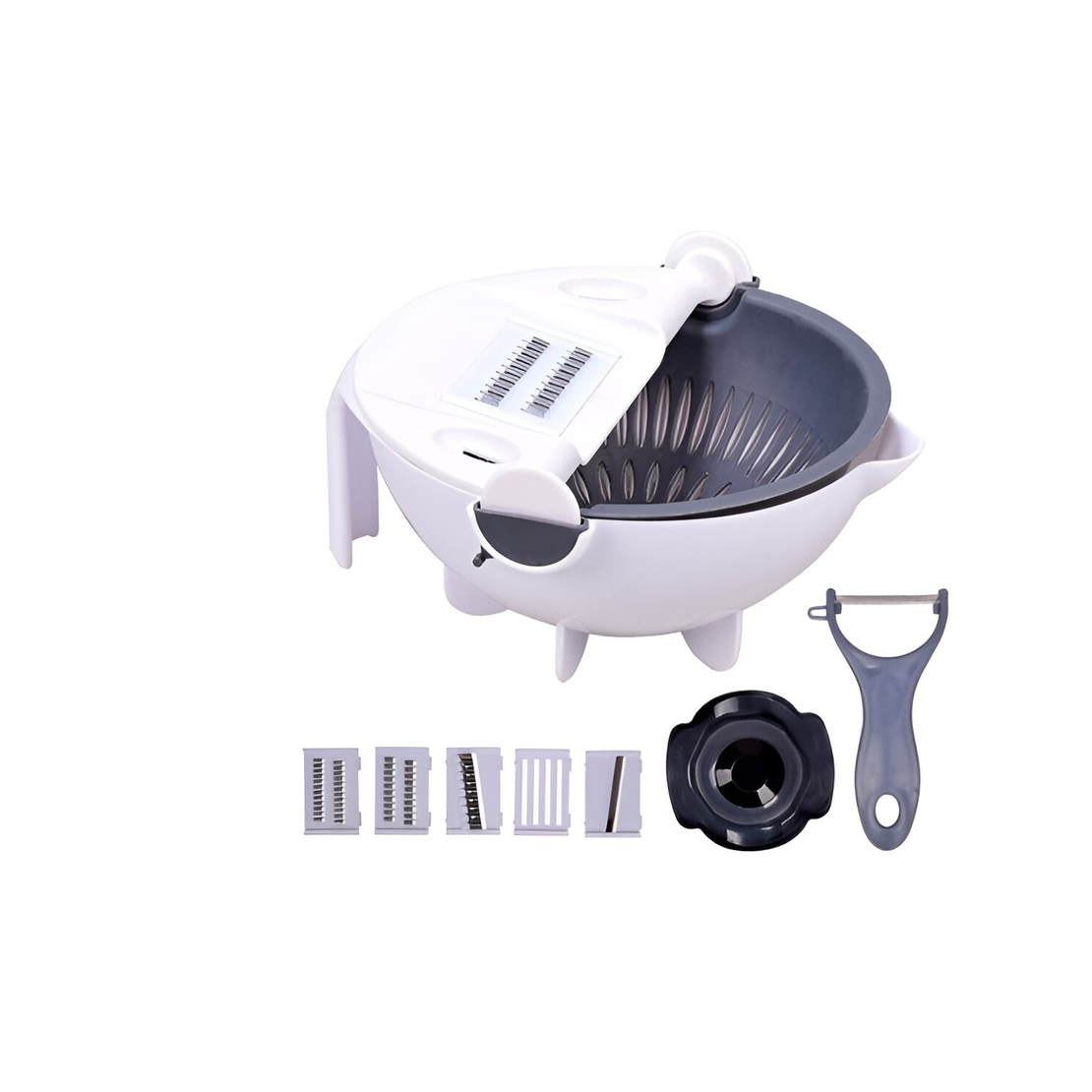 Set Razatoare Multifunctionala 9 in 1, Accesorii Incluse, 3 Functii, Lame Inlocuibile, Alb/Gri, Neo™