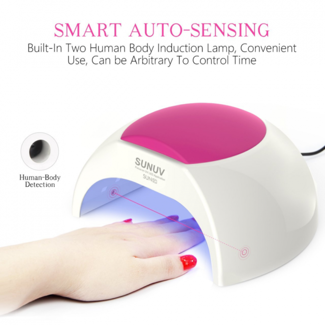 Lampa Profesionala Manichiura Pedichiura, Neo Sun 2C, Uscare Unghii UV 33 Leduri cu Temporizator si Senzor de miscare, Timer, 48W