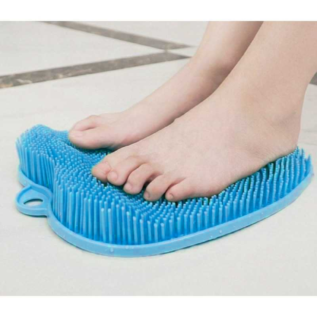 Covoras pentru baie sau dus, 2 in 1 din silicon pentru masaj, antiaderent, functie Masaj Picioare, Curatare spate, Neo™ Bath®, 30 x 30, Blue