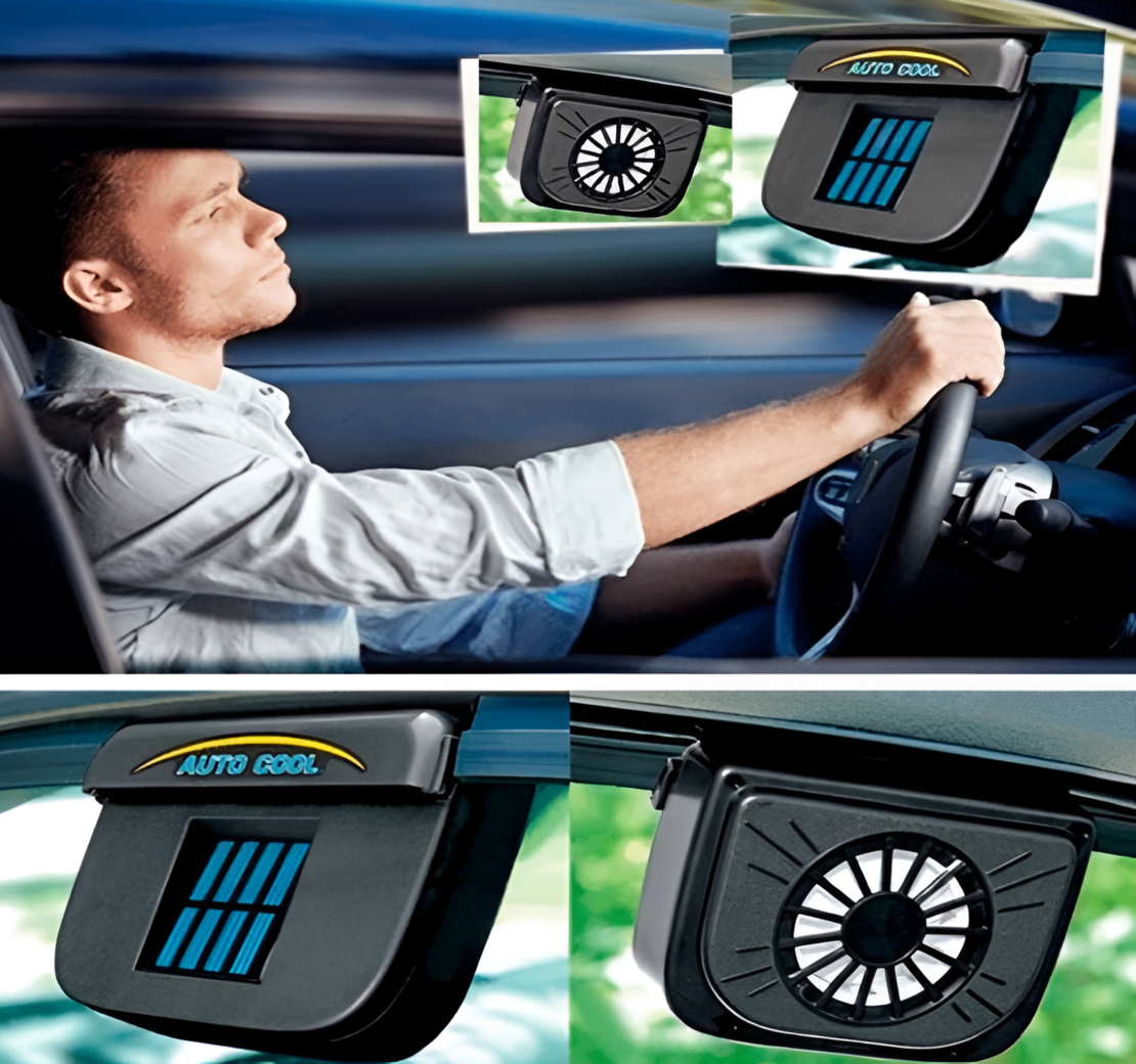 Mini Ventilator Auto NEO™, cu Incarcare Solara