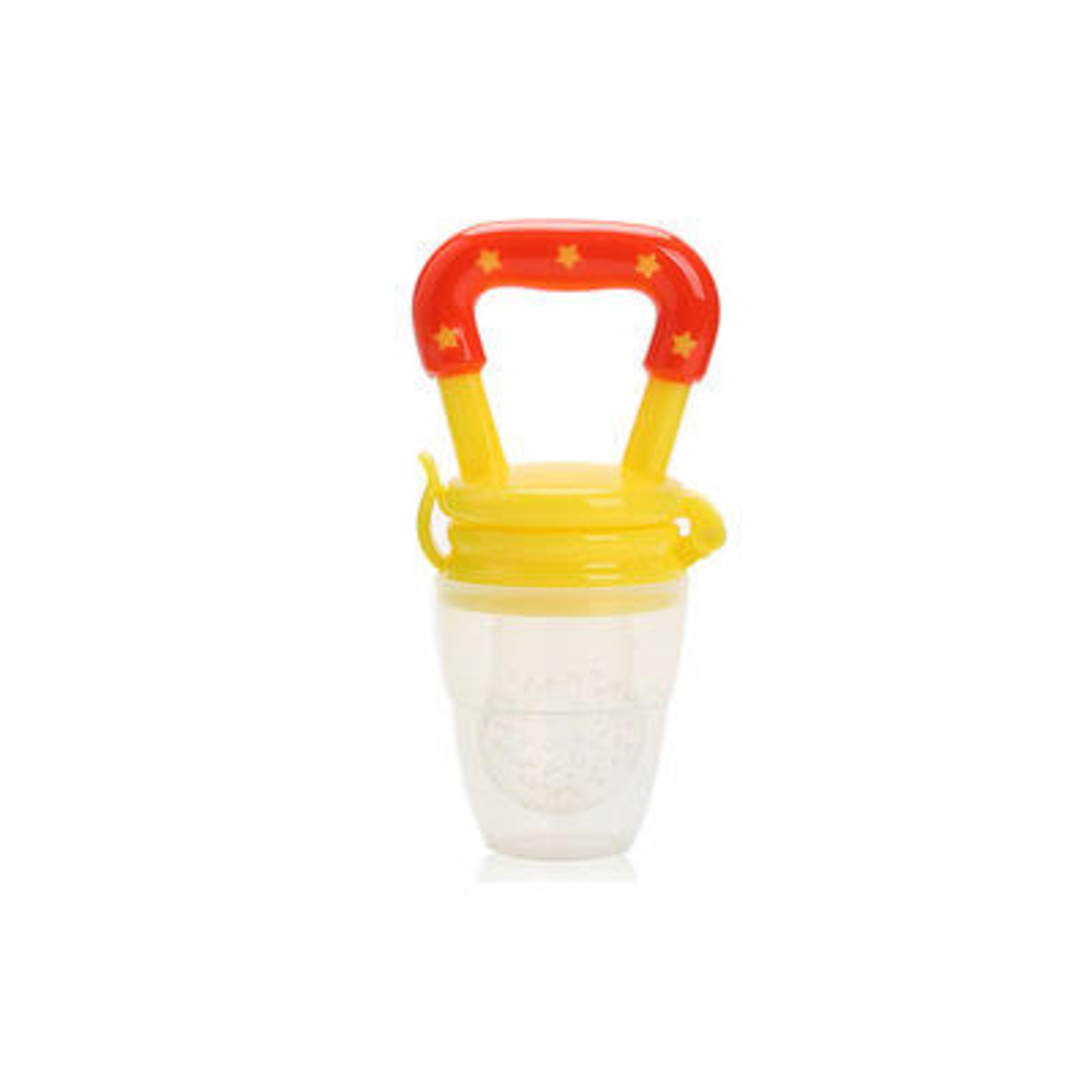 Suzeta cu compartiment pentru fructe si legume, Neo™ BbyBoom®, Silicon, fara BPA, Galben/Rosu