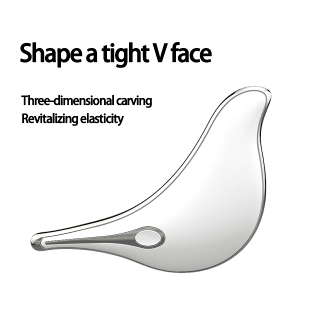 Aparat de ingrijire faciala prin masaj si lifting Neo™, V Shape, cu trepte de caldura, forma aerodinamica, gri