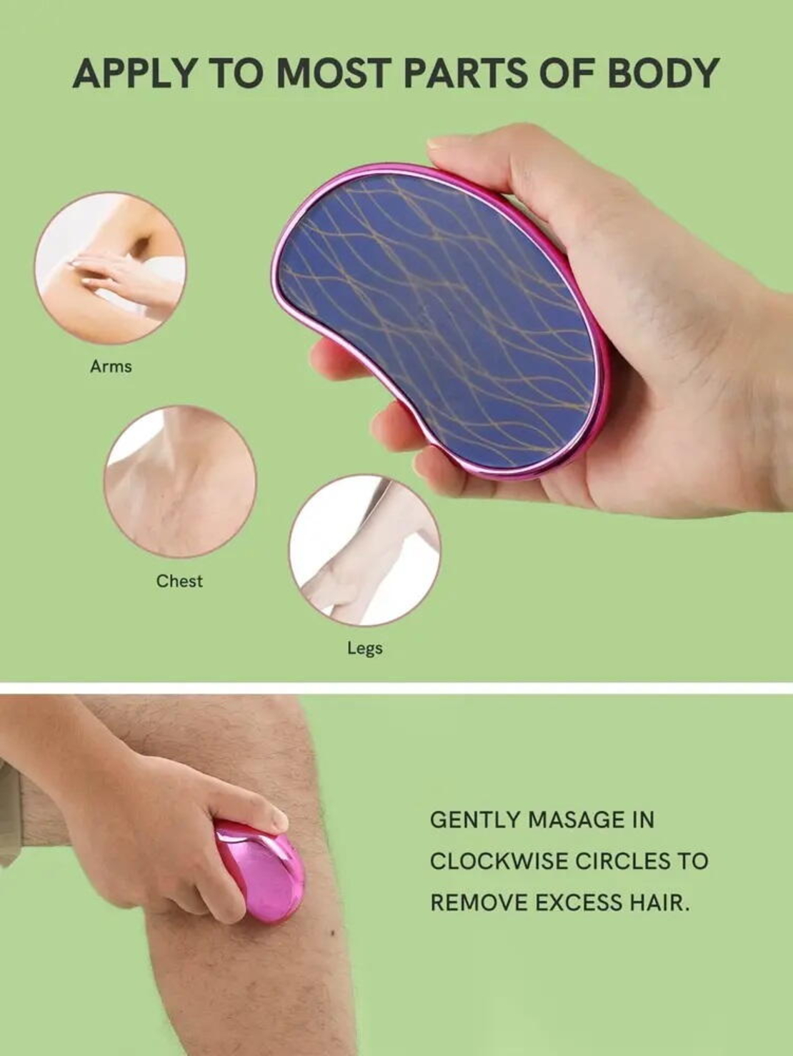 Epilator, dispozitiv de epilare prin frecare, pentru indepartarea parului si exfoliere, reutilizabil, ideal si pentru talpi