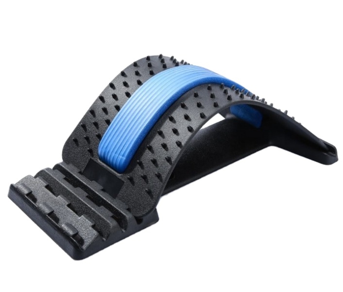 Dispozitiv de Masaj Lombar si Stretching Neo™ cu Functie de Presopunctura si Stretching maxim 150 kg, Albastru