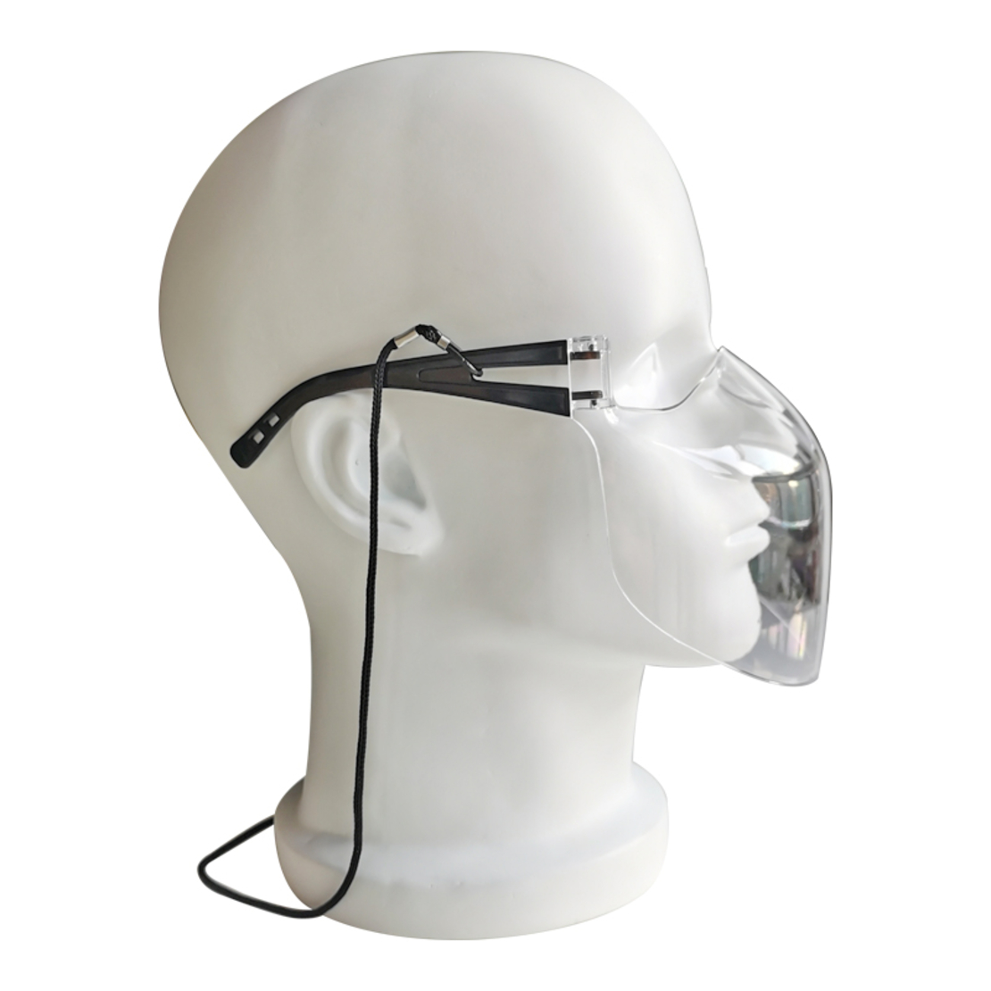 Masca protectie Profesionala, brate negre, usoara, dezinfectabila, reutilizabila, fashion, policarbonat, Neo Mask Plus Pro