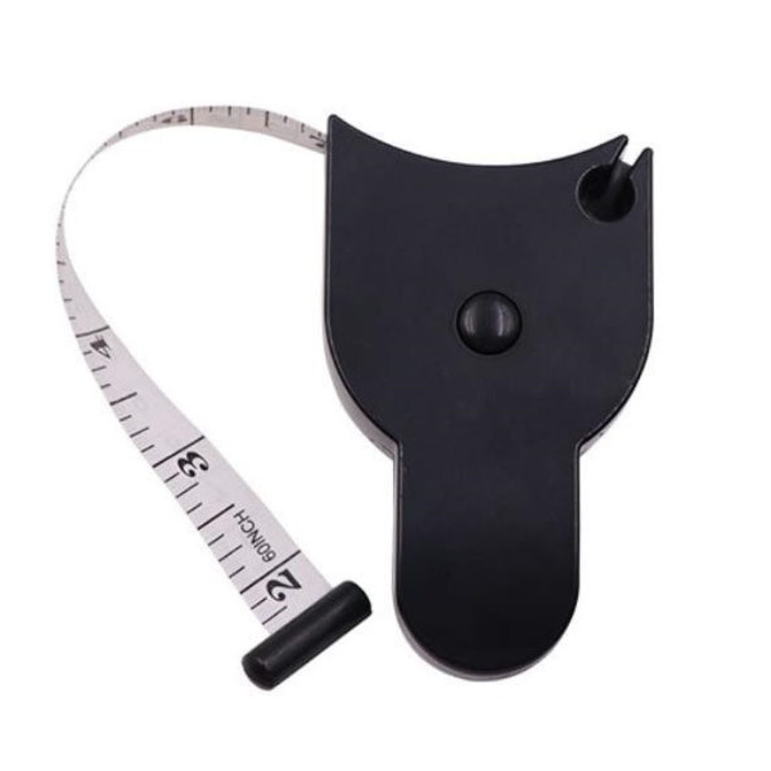 Ruleta de croitorie Neo™, F150, Auto-strangere, Lungime de pana la 150 cm/60 inch, Stift de blocare, Negru