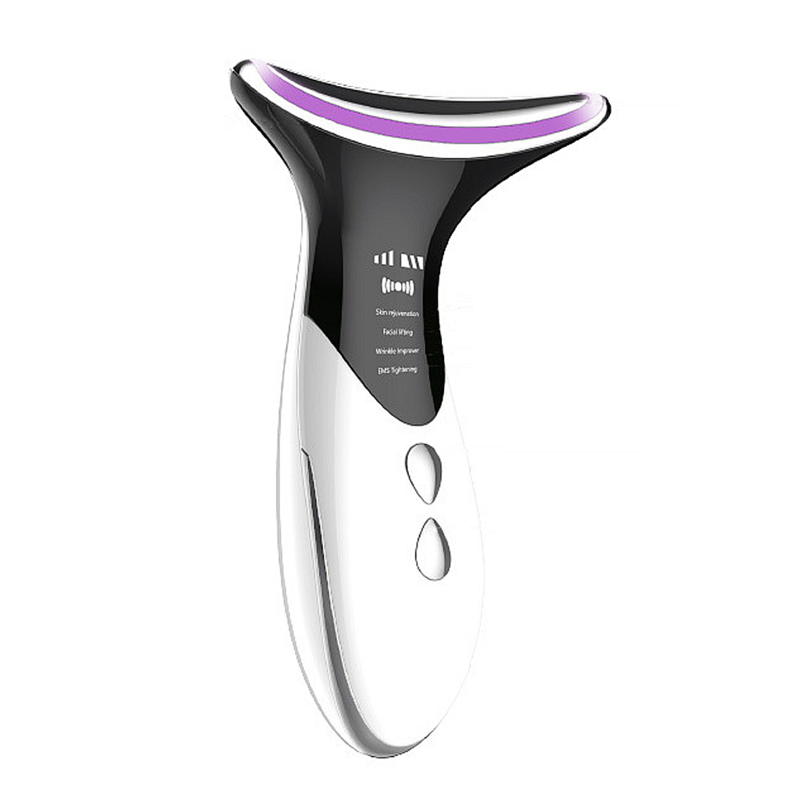 Dispozitiv de Lifting si Rejuvenare Faciala 3 in 1 Neo Premium, cu functii multiple, curatare, masaj antirid, inchidere pori, Silver Blue