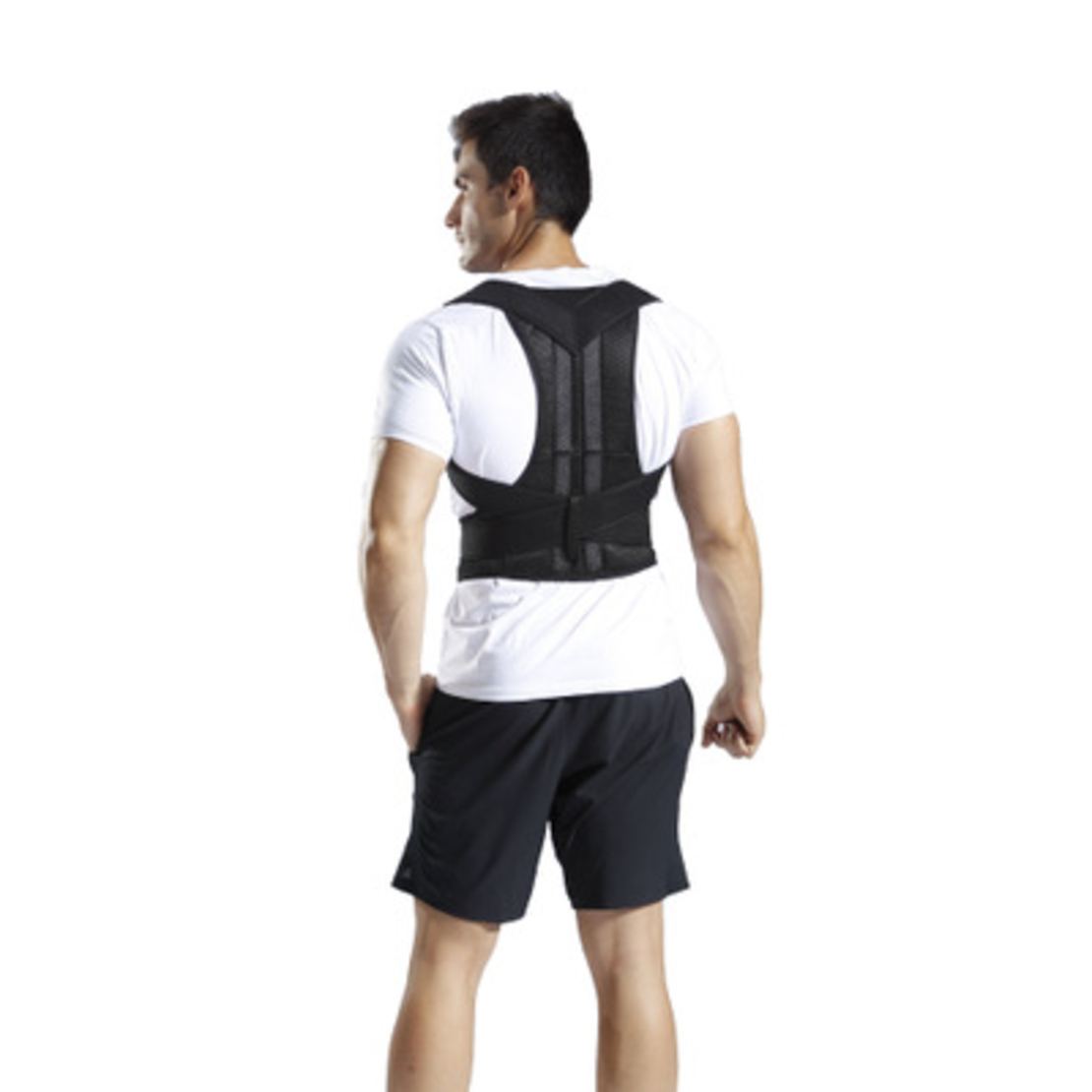 Corector pentru postura pentru coloana si spate Neo™ Premium, unisex, dimensiune reglabila, Negru