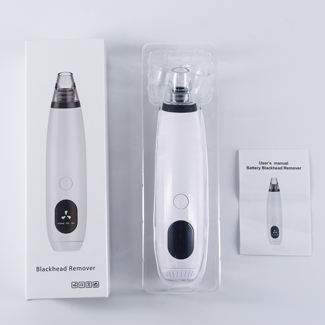 Aparat indepartat puncte negre, Neo™ Premium, cu vacuum, 3 capete, Puteri ajustabile, Ingrijire faciala, Curatare faciala, Acnee, cu Baterii, Alb