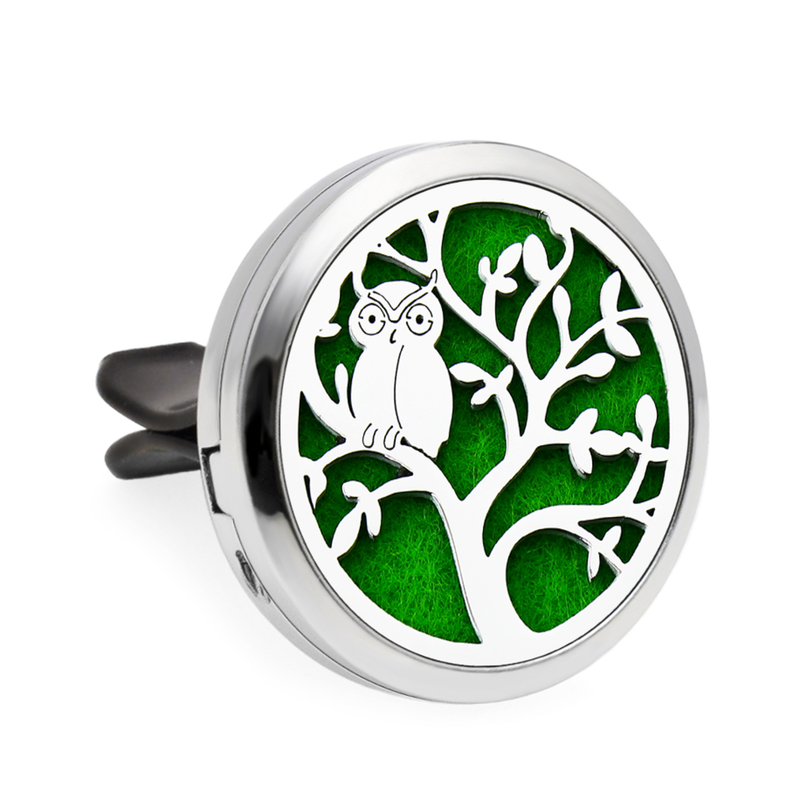 Difuzor auto aromoterapie Neo™ HG868 Tree With Owls, cu uleiuri esentiale, eco friendly, otel inoxidabil