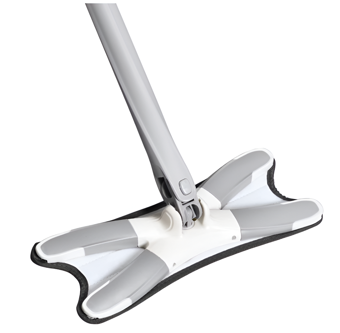 Mop cu Burete Neo™ din Fibre cu Stoarcere, Tip X, Plat, Gri
