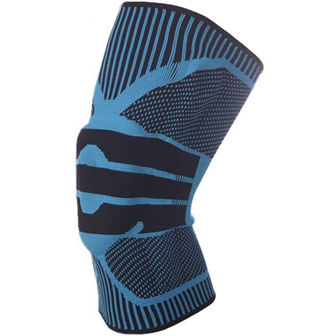 Genunchiera Albastra Y, Neo™, pentru Activitati Sportive, recuperare medicala, din Material Respirabil, cu Arcuri Metalice si Pernita Silicon, marimea L