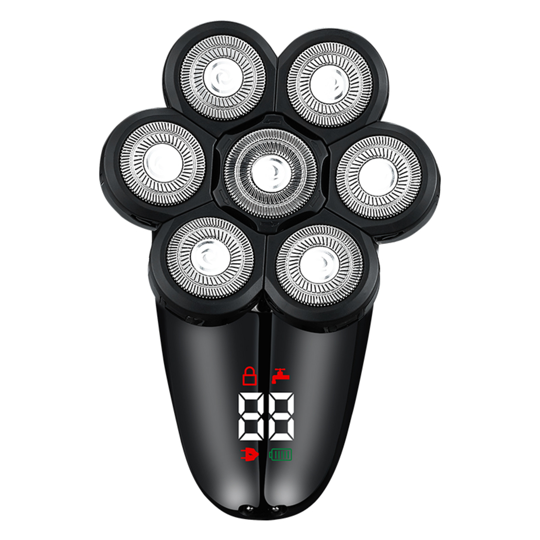 Aparat de ras electric 7D, Neo™ 7 Blade Samurai®, multifunctional, fara fir, incarcare USB, 100% rezistent la apa, 7 lame independente, usor de curatat, sistem 7 in 1, Negru