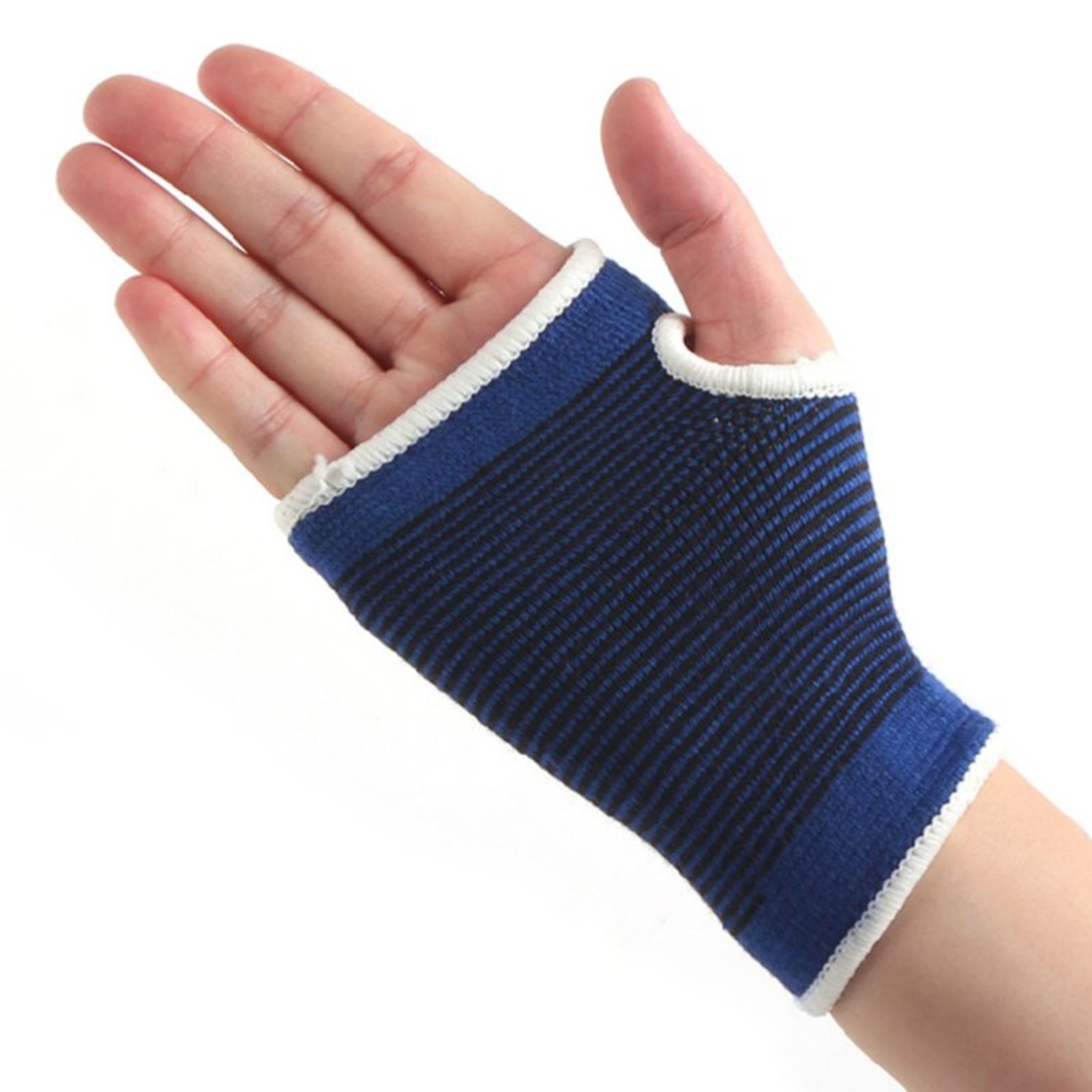 Set 2 fase elastice cu deget pentru protectia palmei, compatibil cu activitatea fizica, manseta elastica cu deget
