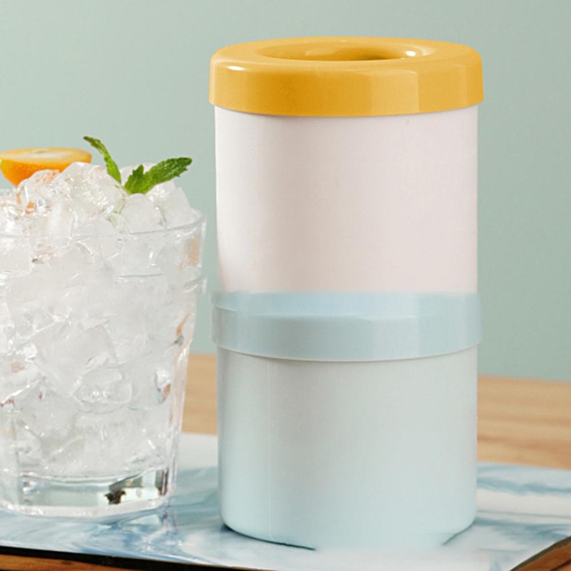 Forma Gheata Pentru Racirea Bauturilor, Neo™ Ice-Ice-Baby®, din Silicon Fara BPA, cu Capac, Alb-Galben