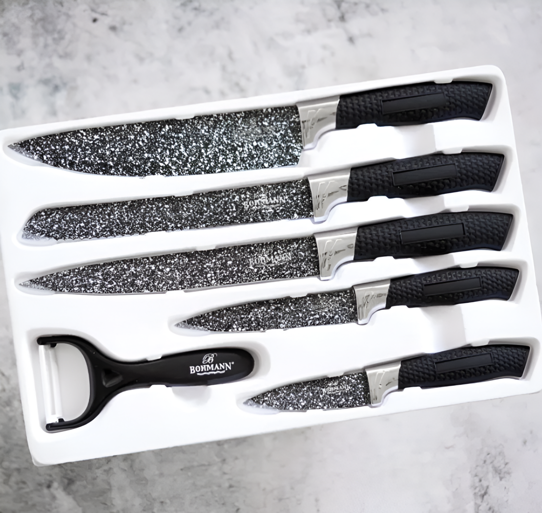 Set de cutite din 6 piese NEO™ BH-5258, Lama din Granit, Maner Soft Touch