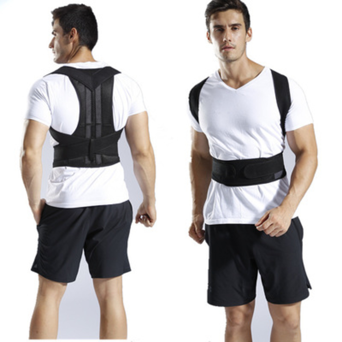 Corector pentru postura pentru coloana si spate Neo™ Premium, unisex, dimensiune reglabila, Negru
