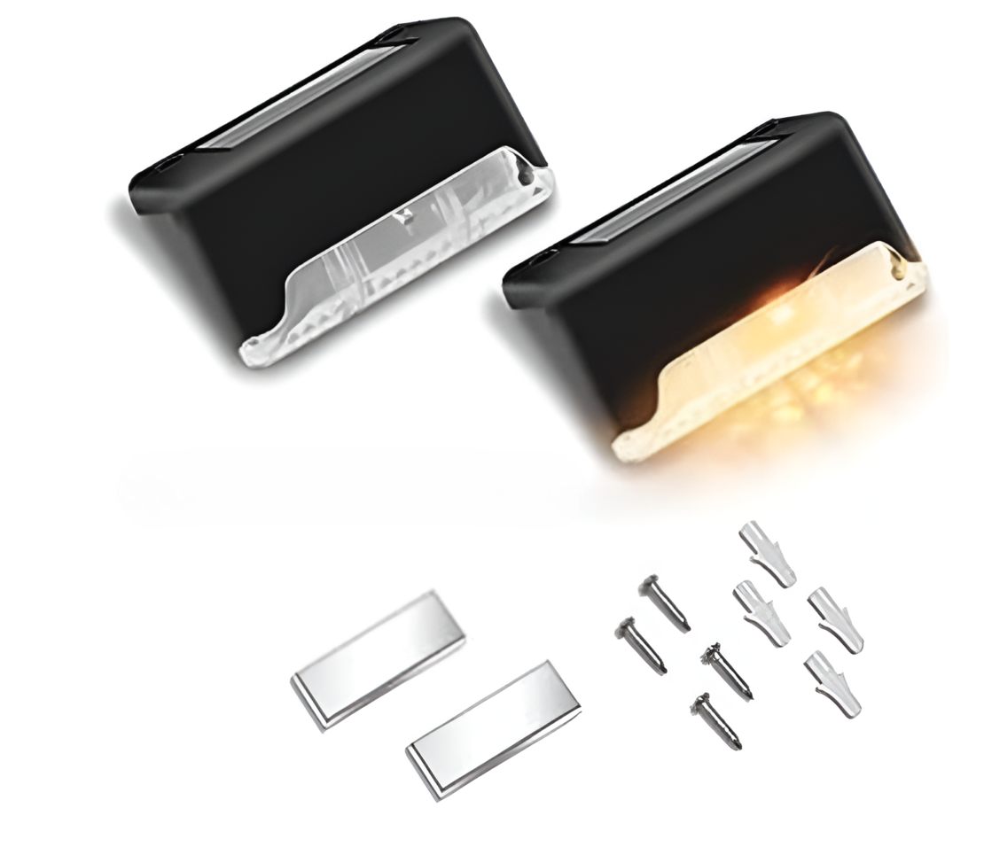Lampa Solara cu Iluminare LED, Rezistent la Apa IP44, pentru Gradina, Terasa, Gard, Trepte si Balustrada, culoare Negru, Neo™