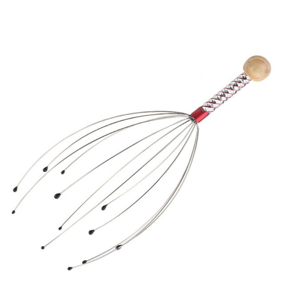 Dispozitiv de masaj capilar, rosu -argintiu, 20cm, Urban Trends ®