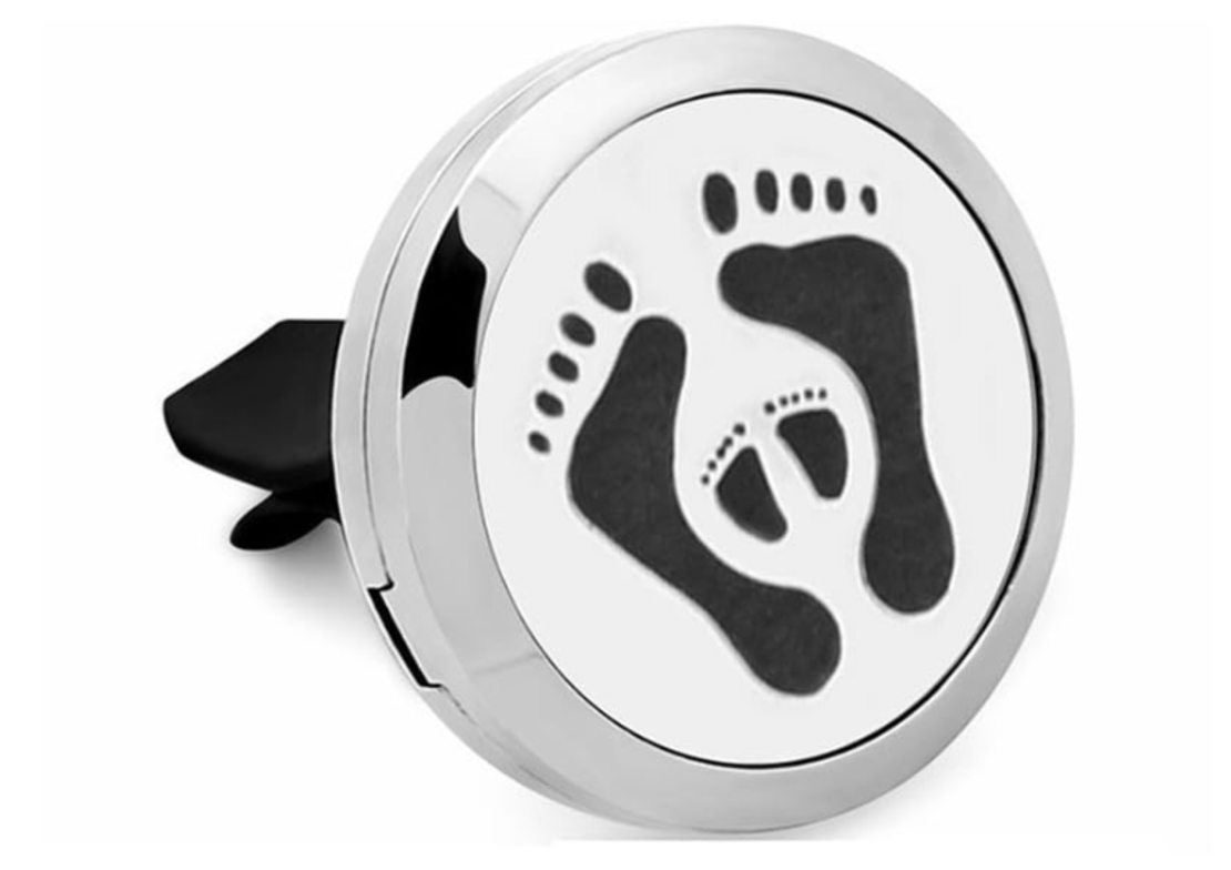 Odorizant Tip Difuzor Auto NEO™ pentru Difuzarea Pasiva a Uleiurilor Esentiale, model Baby FootPrint