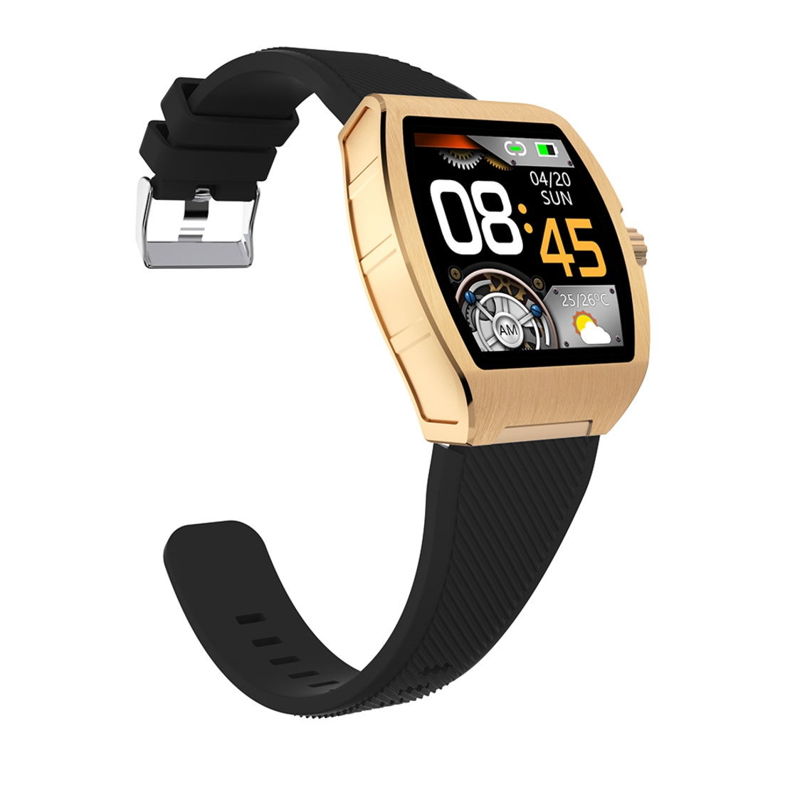 Ceas Smartwatch Neo™ Smart Wear Premium, Auriu, Display IPS, Calorii, Puls, Tensiune Arteriala, Saturatie Oxigen Din Sange, Impermeabil
