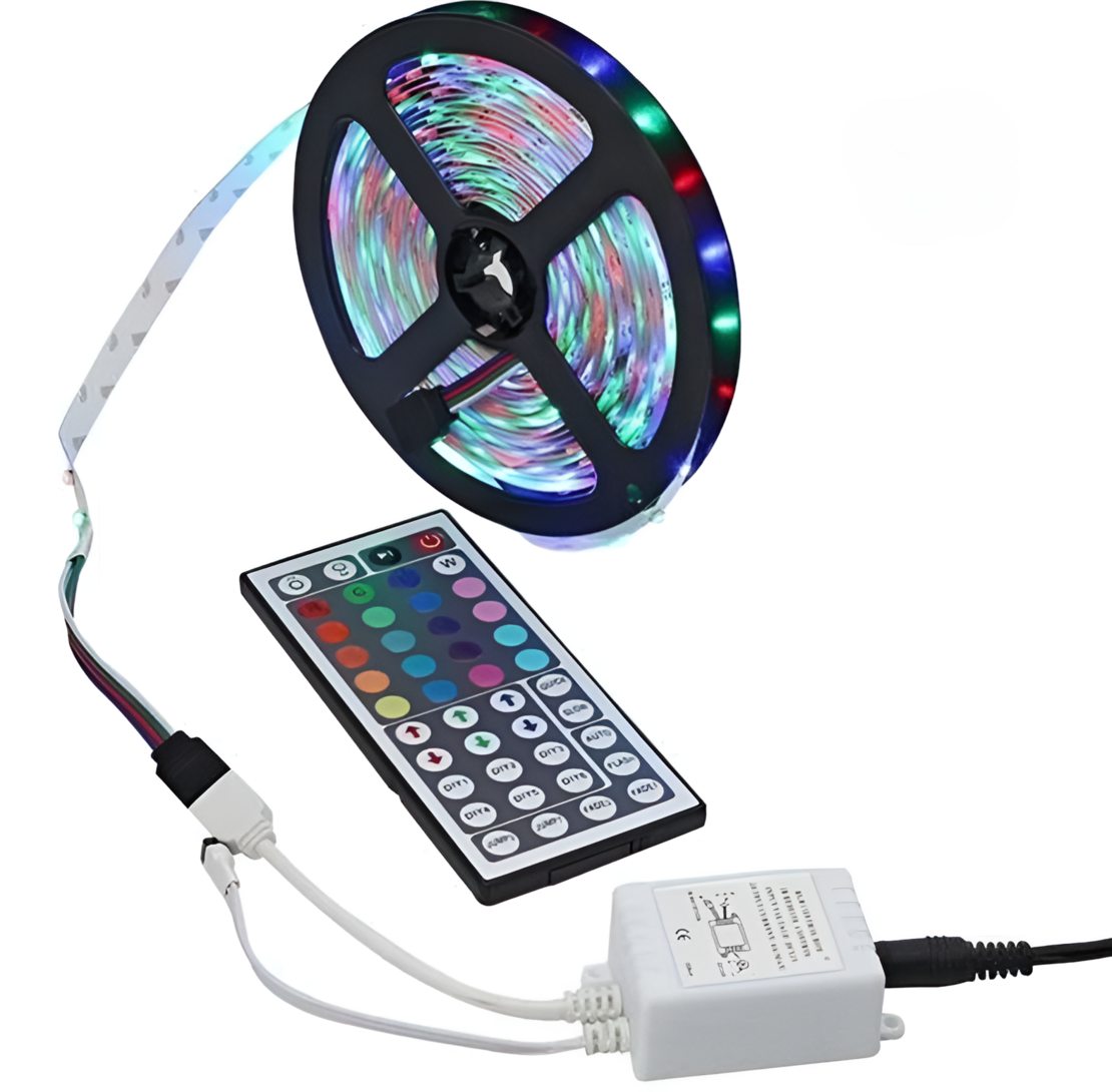 Banda LED RGB NEO™, cu Telecomanda si Transformator, 5m