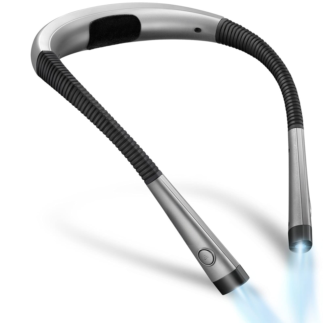 Lampa pentru Citit cu Pozitionare pe Gat, Flexibila, Multifunctionala, cu 3 Tipuri De Lumina LED si 3 Nivele de Intensitate, Gri