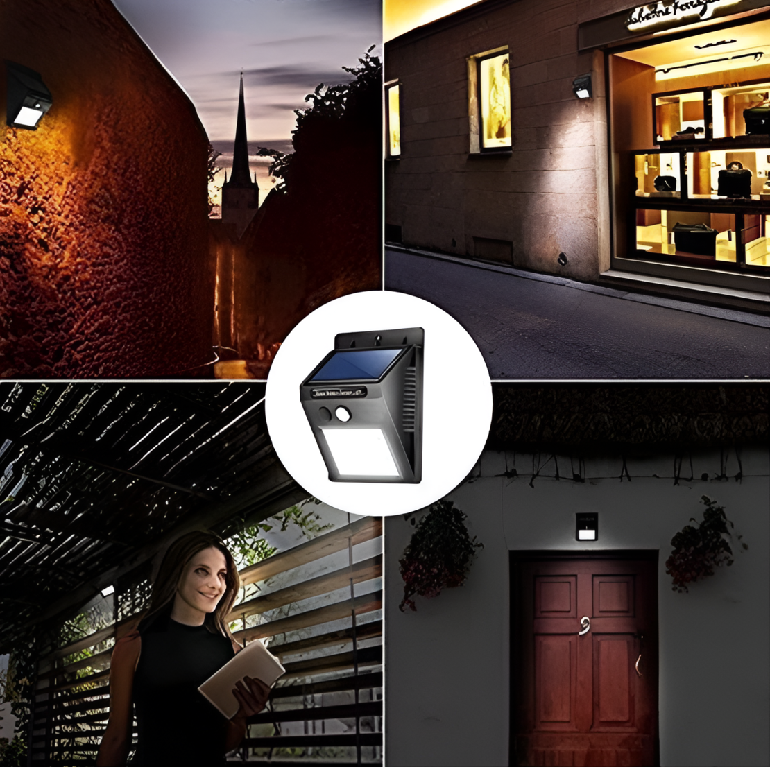 Lampa Solara de Perete, cu Senzor de Miscare si Lumina, 30 LED-uri, Neo™