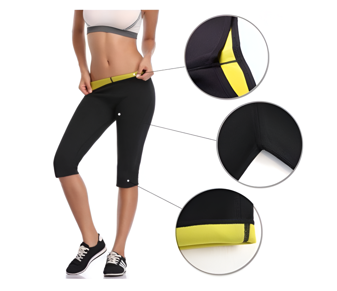 Pantaloni Scurti de Slabit si Modelare Corporala Neo™ din Neopren, Design Confortabil, Negru, M