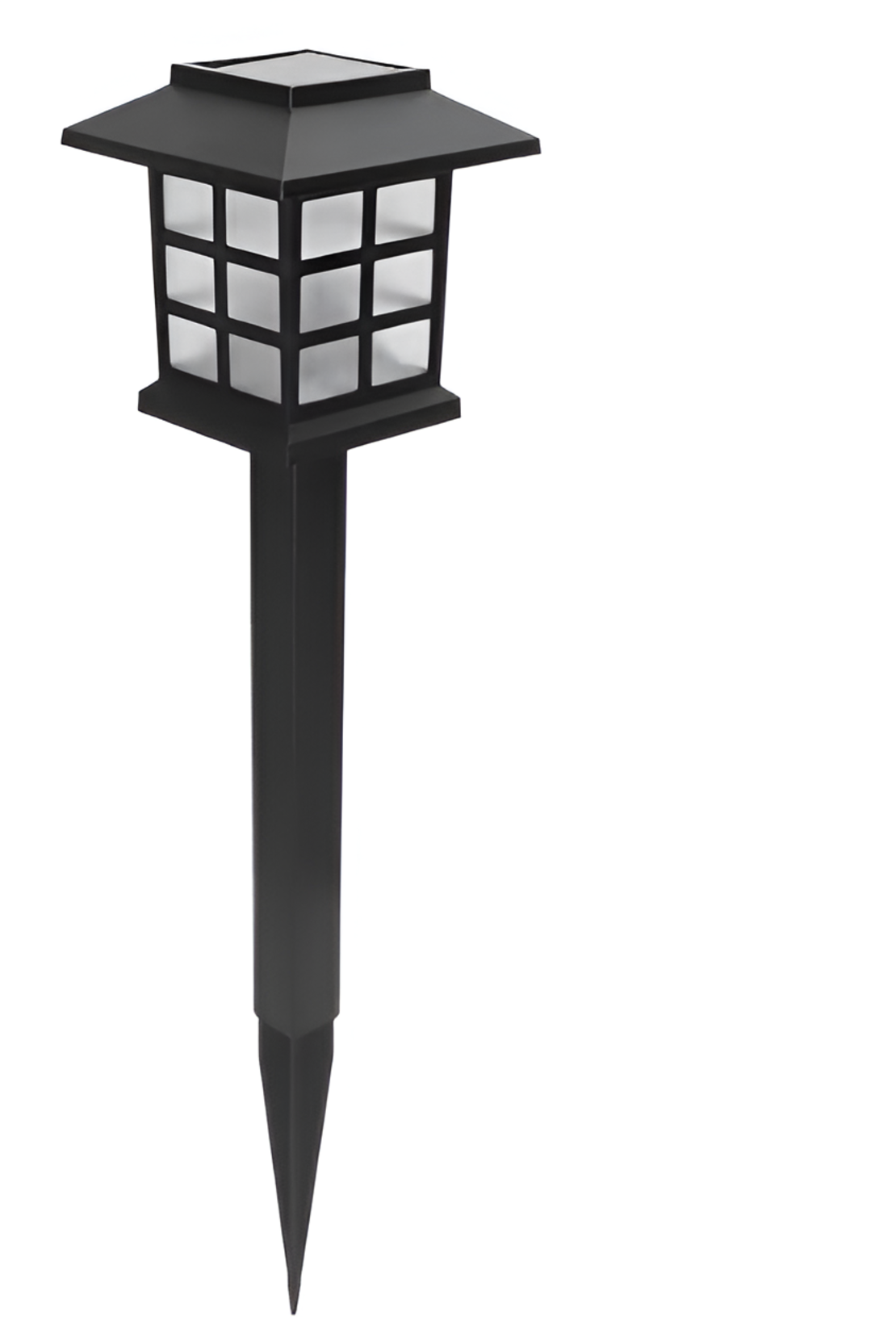 Lampa Solara de Exterior, pentru Gradina, cu Tarus, tip Felinar, Decorativa, Senzor de Lumina, Waterproof, Lumina Calda, Negru, Neo™