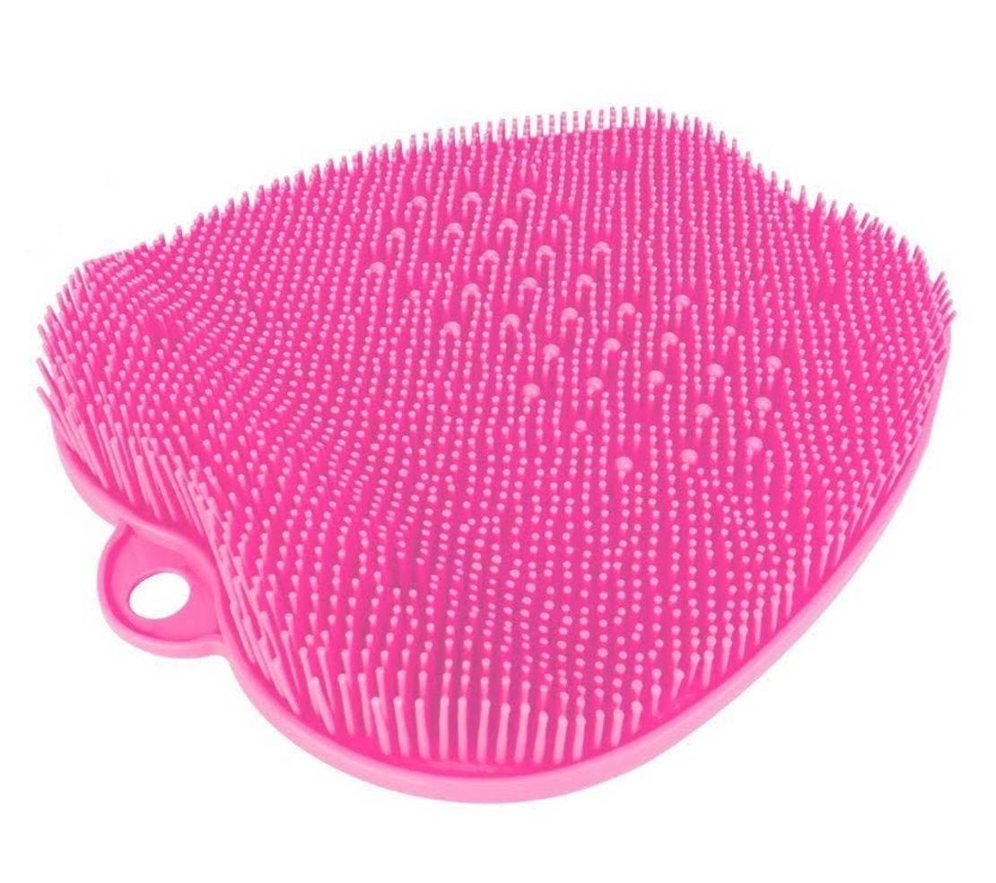 Covoras pentru baie sau dus, 2 in 1 din silicon pentru masaj, antiaderent, functie Masaj Picioare, Curatare spate, Neo™ Bath®, 30 x 30, Roz