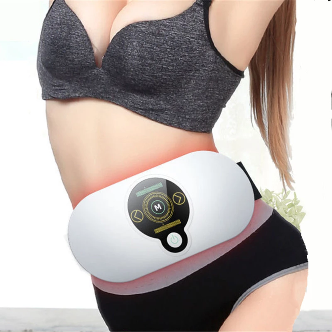 Centura Masaj cu electrostimulare si infrarosu, Neo™ Premium, cu 5 programe de masaj si 18 niveluri de intensitate, pentru slabit, tonifiere si masaj abdomen, fese, coapse, spate