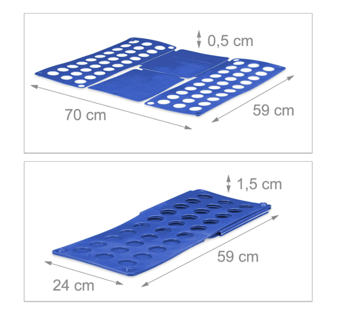 Dispozitiv Profesional pentru Impaturit Haine, Potrivit pentru Adulti, Marimile S/M/L/XL, Albastru, Neo™