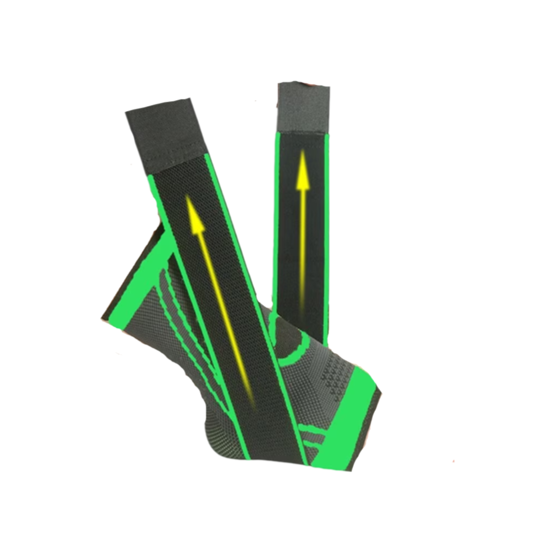 Set 2 aparatori pentru Glezna Neo™, negru/verde, 2 curele de fixare, amelioreaza durerea, marime universala