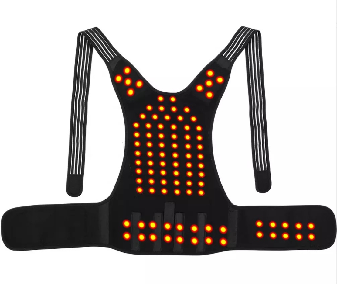 Aparatoare Profesionala cu 111 magneti Neo™ Premium®, tip Corset pentru spate si coloana, unisex, dimensiune reglabila, Negru
