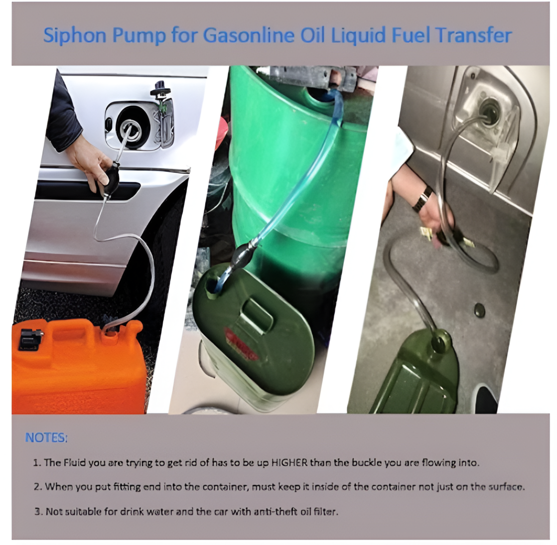 Pompa Manuala de Cauciuc NEO™, pentru Transfer Lichide, cu Furtun, Lungime 2m