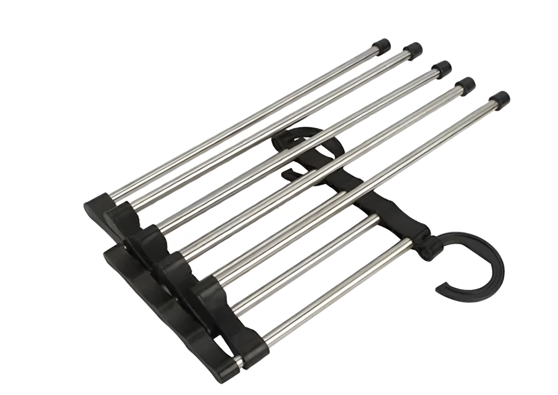 Umeras Neo™ pentru Pantaloni/Prosoape, Tip Cascada, 5 brate Extensibile, Negru