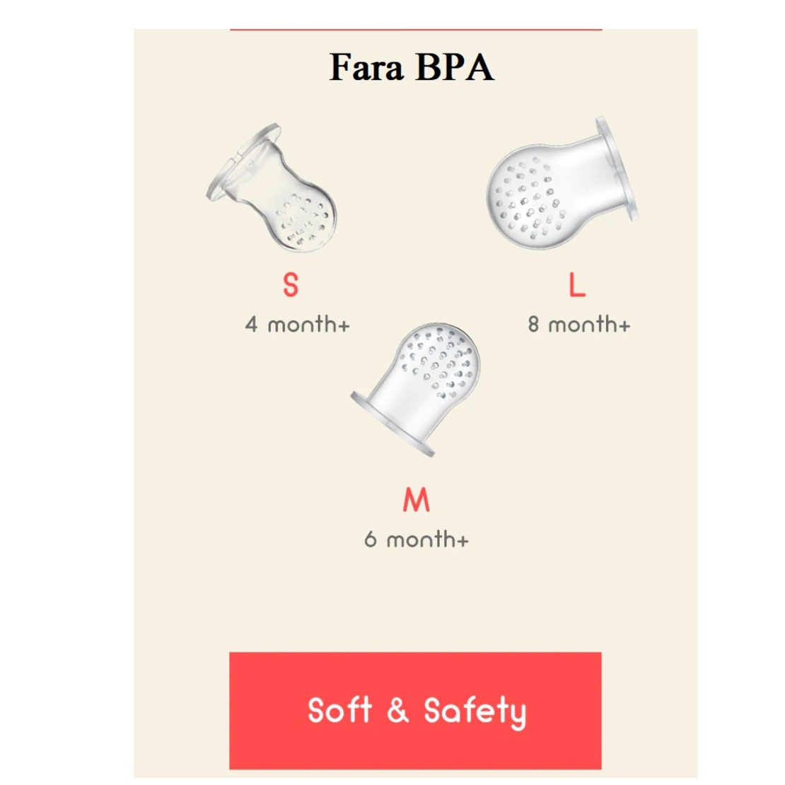 Suzeta cu compartiment pentru fructe si alte alimente fara BPA culoare mov
