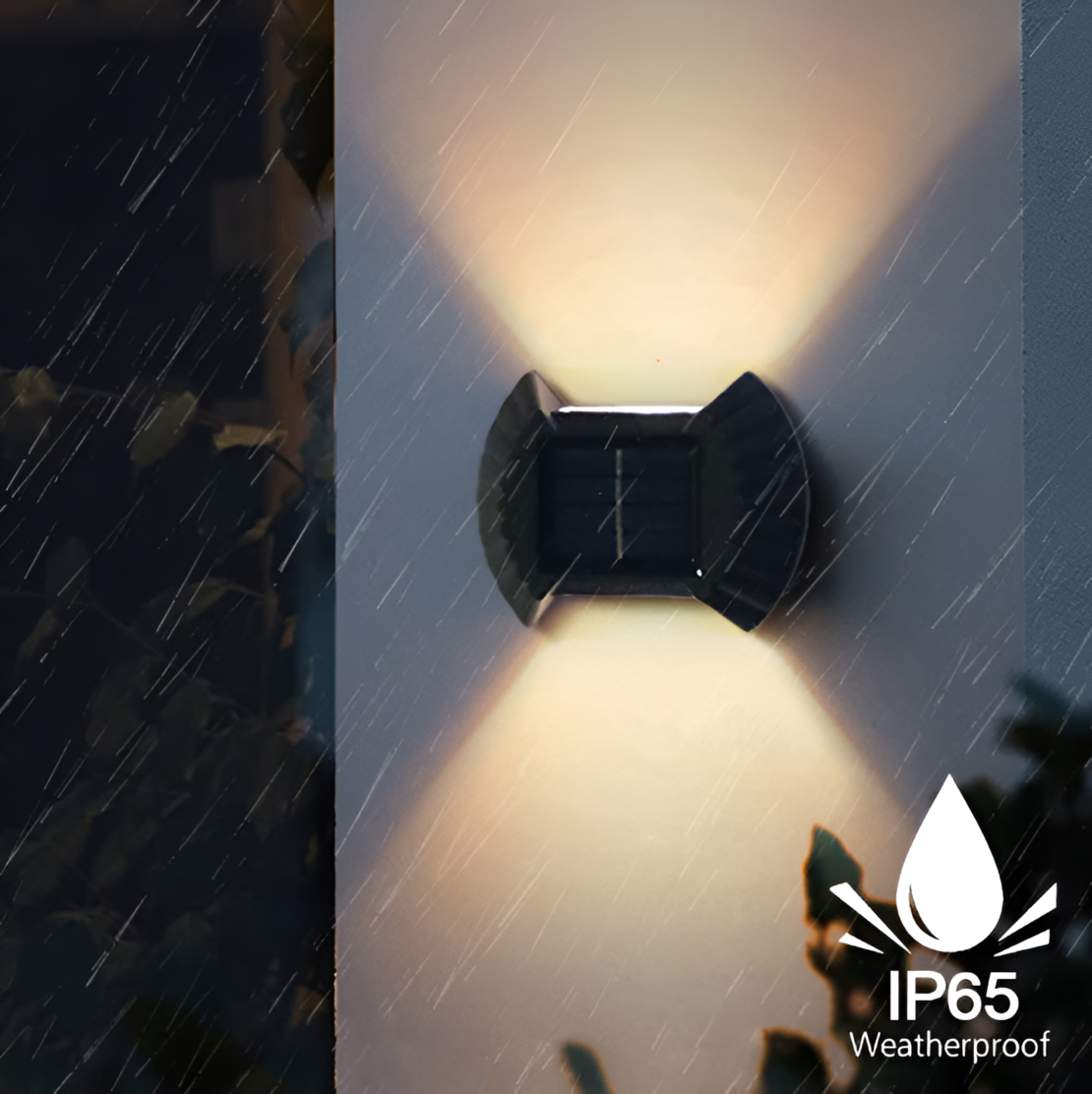 Lampa cu Incarcare Solara pentru Pereti, Scari, Garduri, Lumina de Veghe, Senzor de Lumina, IP65, 2 leduri laterale, buton ON/OFF, Neo™