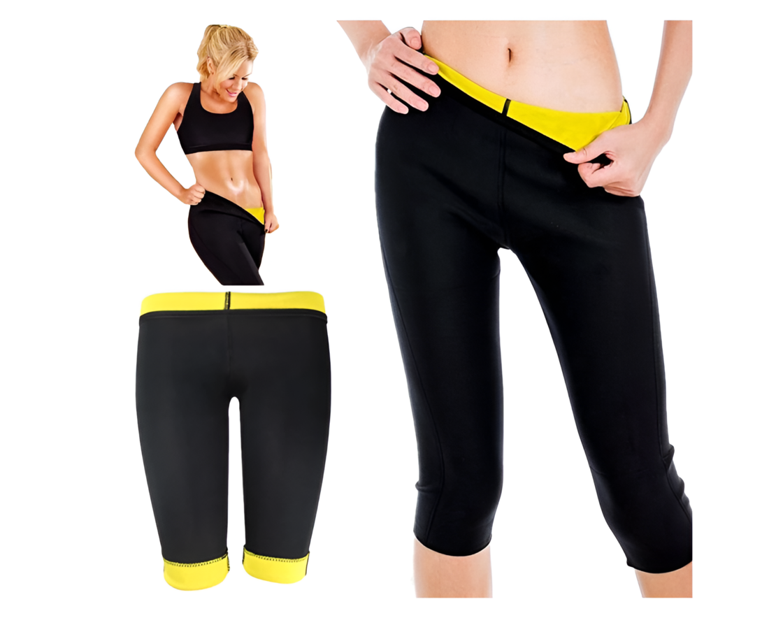 Pantaloni Scurti de Slabit si Modelare Corporala Neo™ din Neopren, Design Confortabil, Negru, M