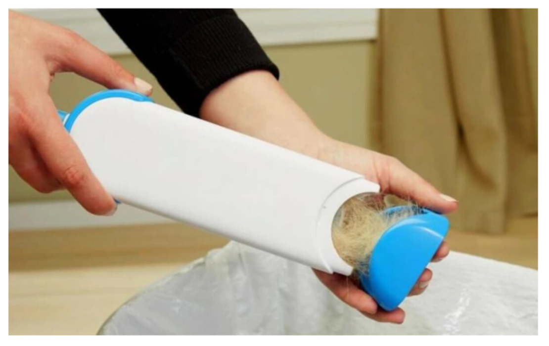 Set Profesional de Doua Perii Neo™ pentru Indepartarea Parului de Animale si Scame cu Recipient de Colectare, Albastru