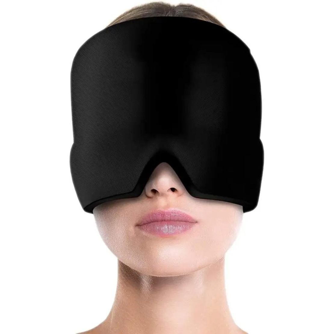 Aparatoare Neo™ pentru Cap pentru migrene, comprese, dureri de cap, tensiune, Coolice® terapie rece sau calda, cu gel, marime universala, Negru, Neo™