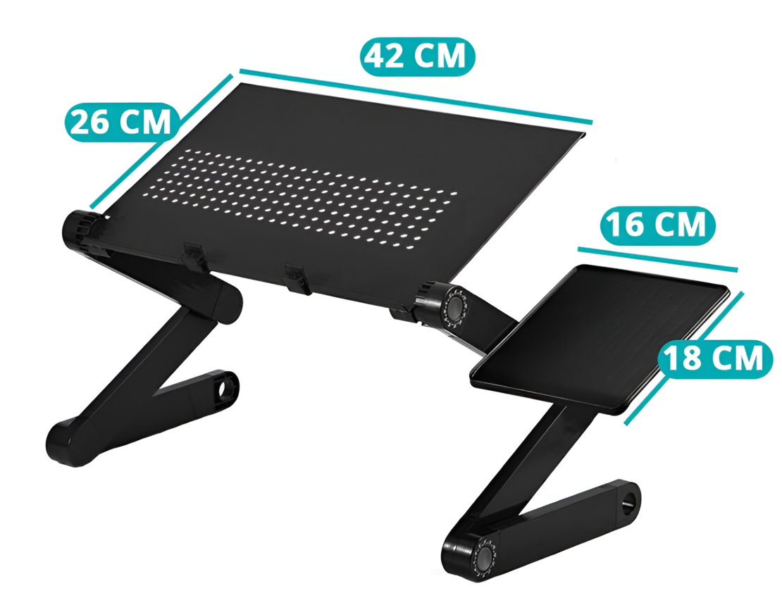 Masuta de Laptop NEO™, Reglabila, din Aluminiu, cu Suport de Mouse si Cooler de Racire