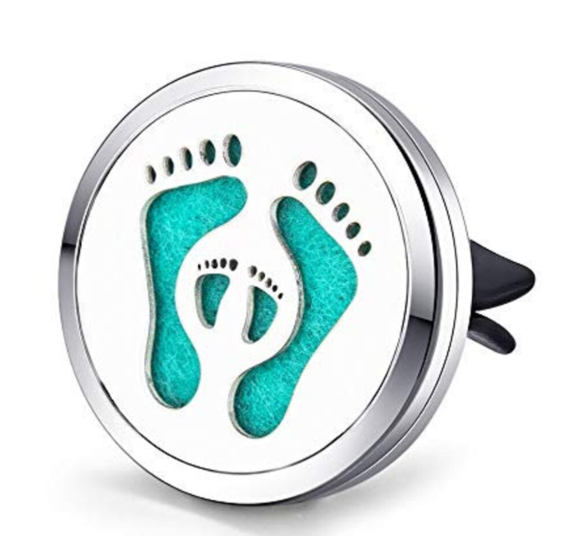 Odorizant Tip Difuzor Auto NEO™ pentru Difuzarea Pasiva a Uleiurilor Esentiale, model Baby FootPrint