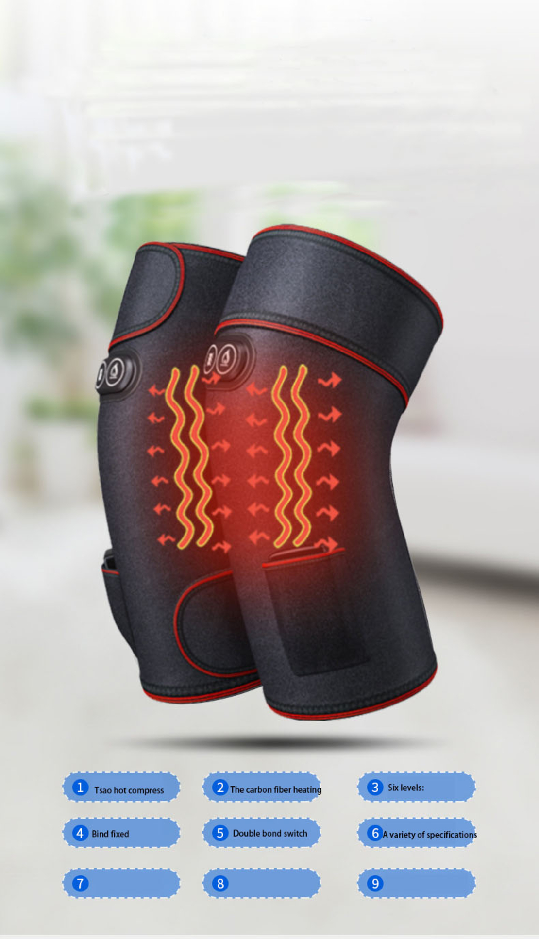 Genunchiera cu Incalzire, Neo™, pentru Tratament Genunchi si Dureri Articulare, Incarcare USB, Confortabila, Flexibila