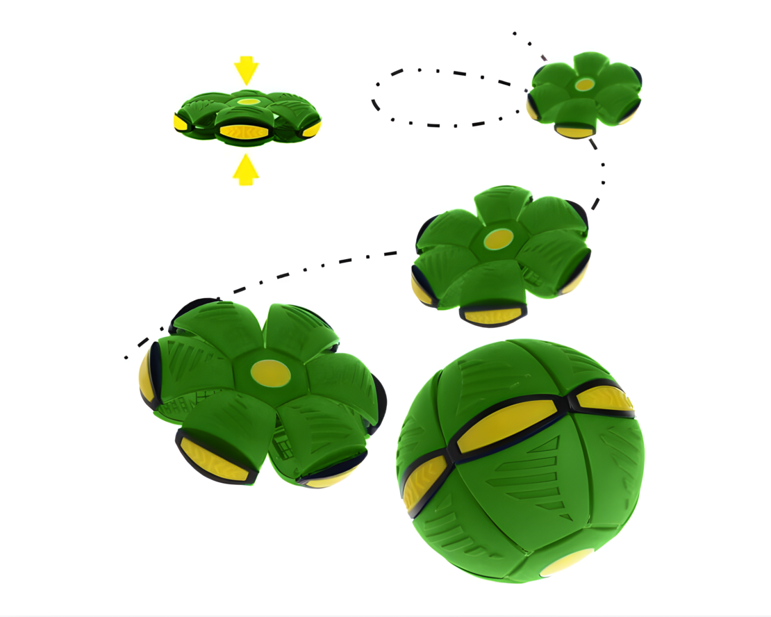 Minge Zburatoare Neo™, Transformabila In Disc, Verde