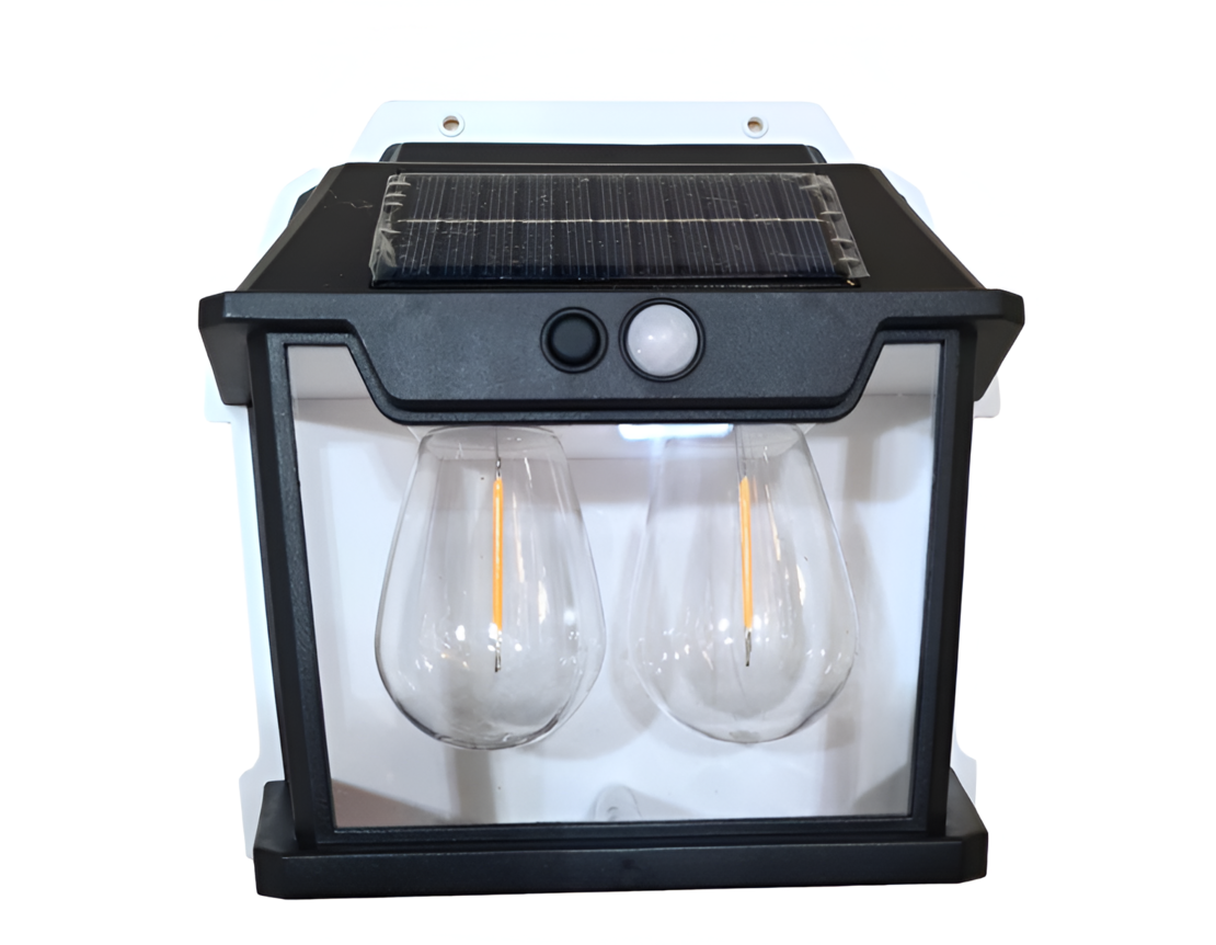 Lampa Solara de Perete, cu 2 Becuri LED, Senzor de Miscare, 3 moduri de Lumina, Neo™