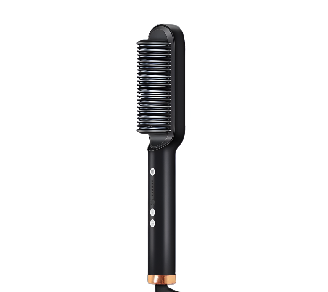 Perie electrica Neo™ profesionala pentru indreptat parul, pieptene pentru indreptat barba, coafat, negru