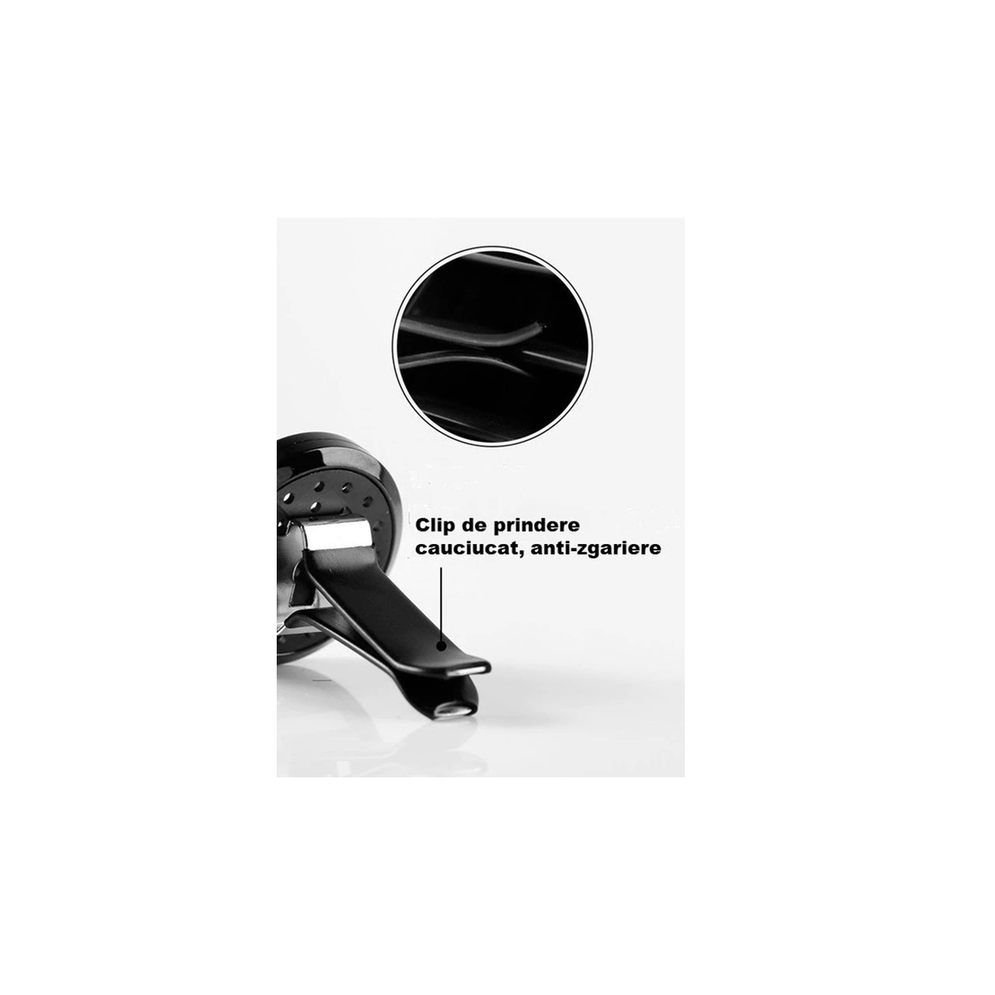 Difuzor auto aromaterapie Neo™ Aroma®, pentru uleiuri esentiale, Tree of Life, 10 discuri de fetru incluse, argintiu / negru